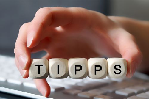 Würfel die Tipps buchstabieren